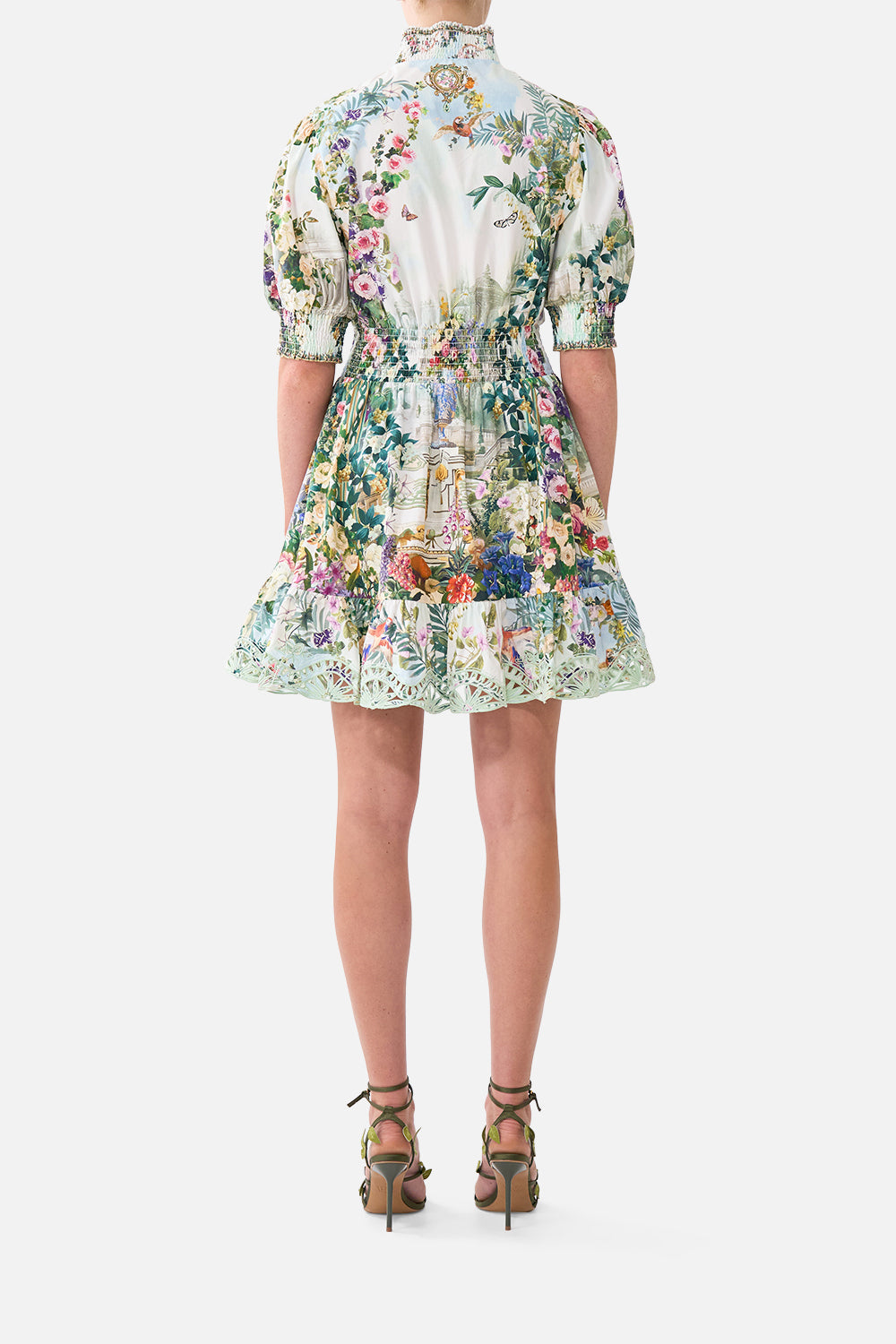 SHORT DRESS WITH SHIRRED WAIST ART FOR THE EMPRESS
