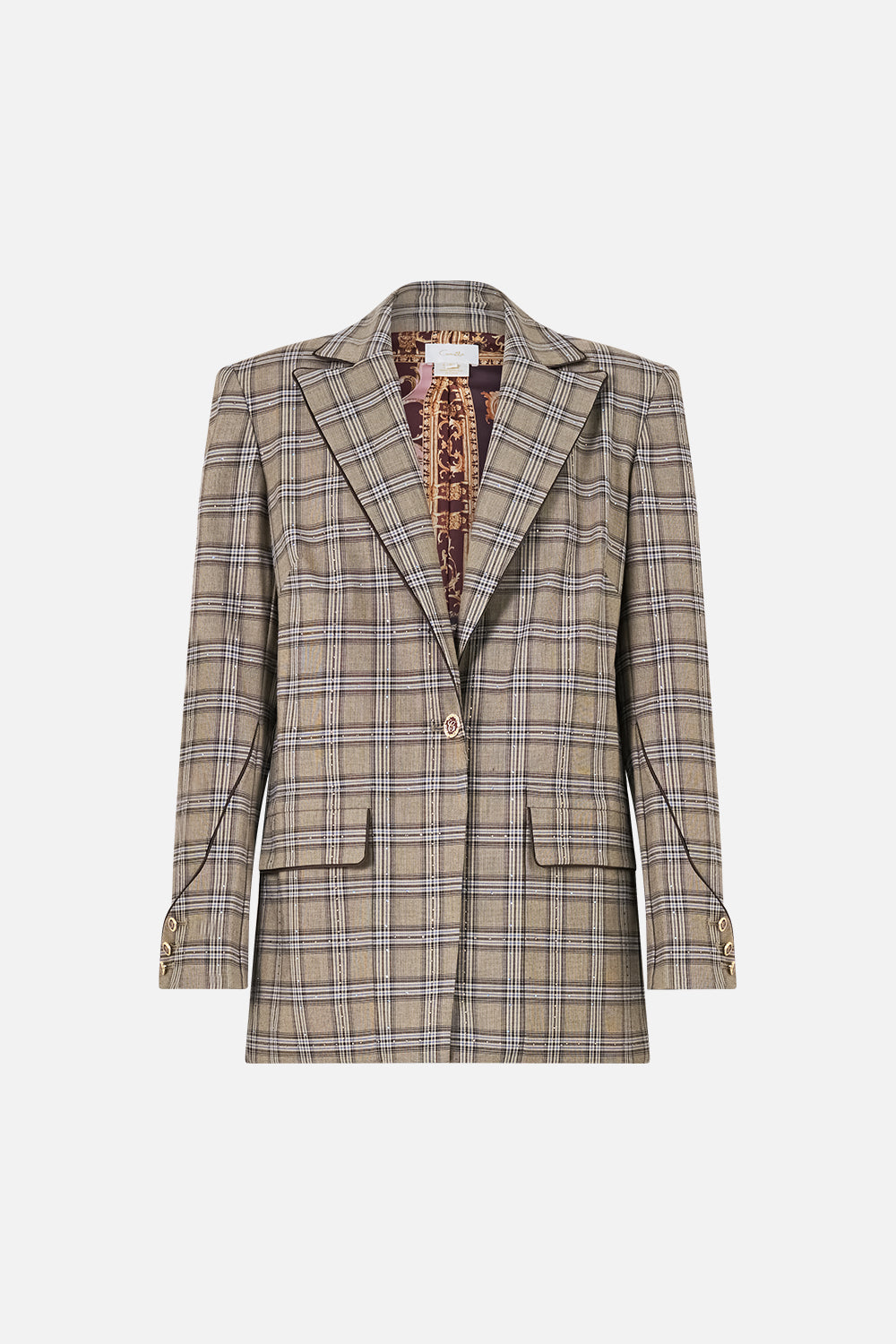 The CAMILLA JACKET WITH SLEEVE CUT OUT DETAIL ANIMALS IN THE PALACE