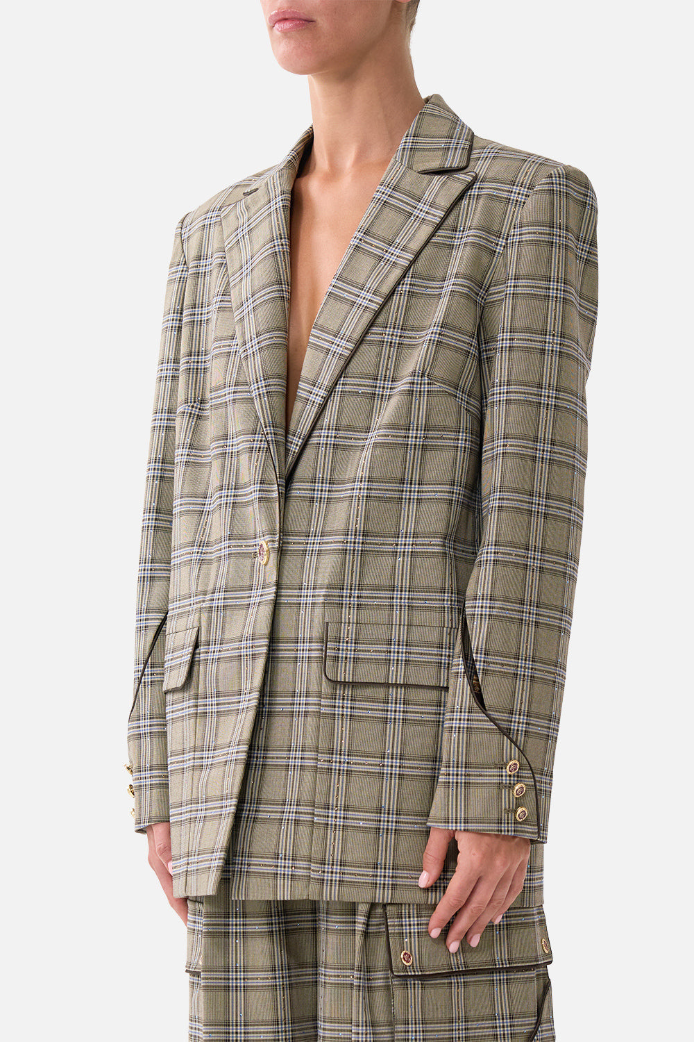 The CAMILLA JACKET WITH SLEEVE CUT OUT DETAIL ANIMALS IN THE PALACE