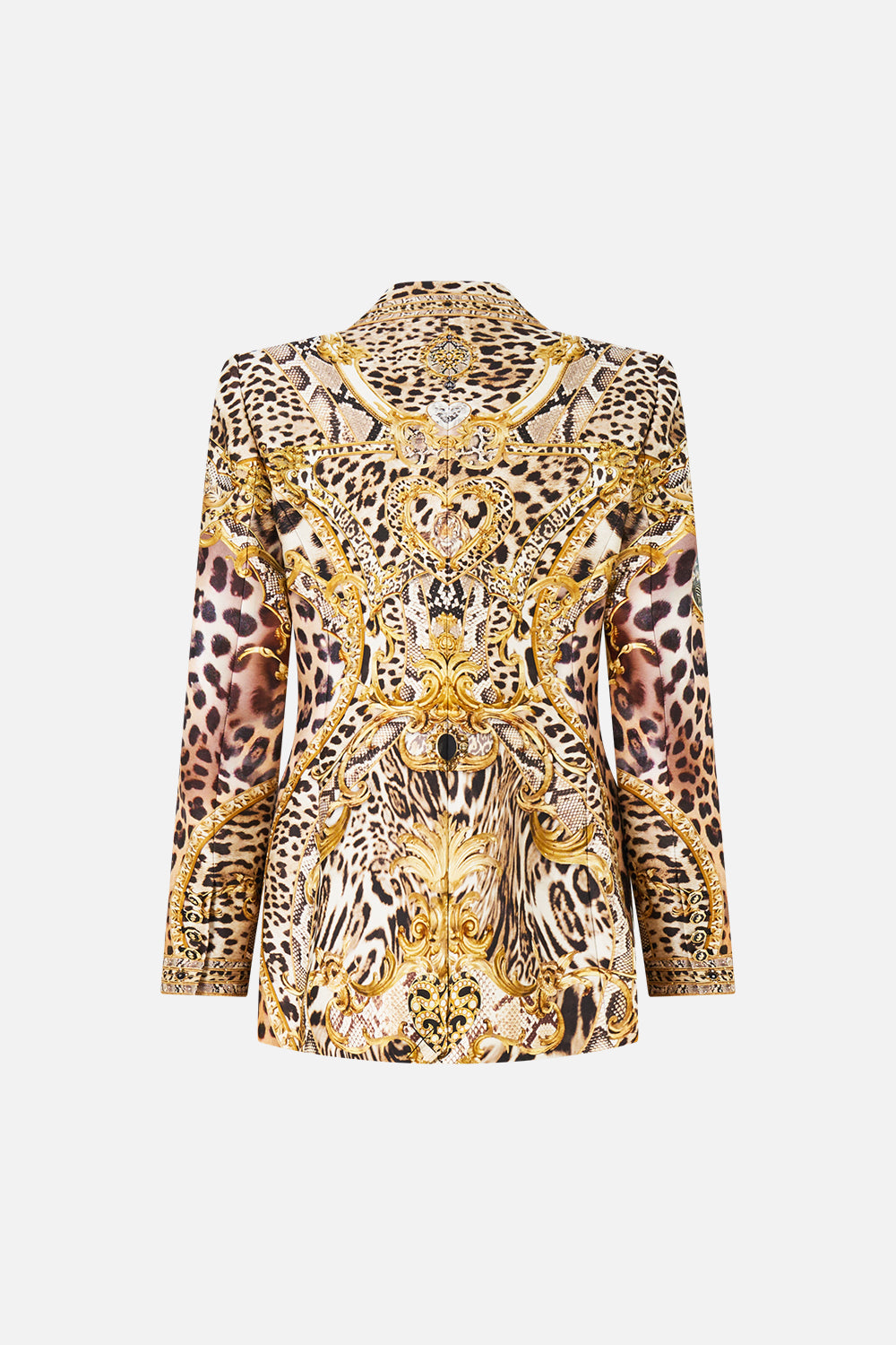 The CAMILLA DOUBLE BREASTED SUIT JACKET LEOPARD LIBERTINE