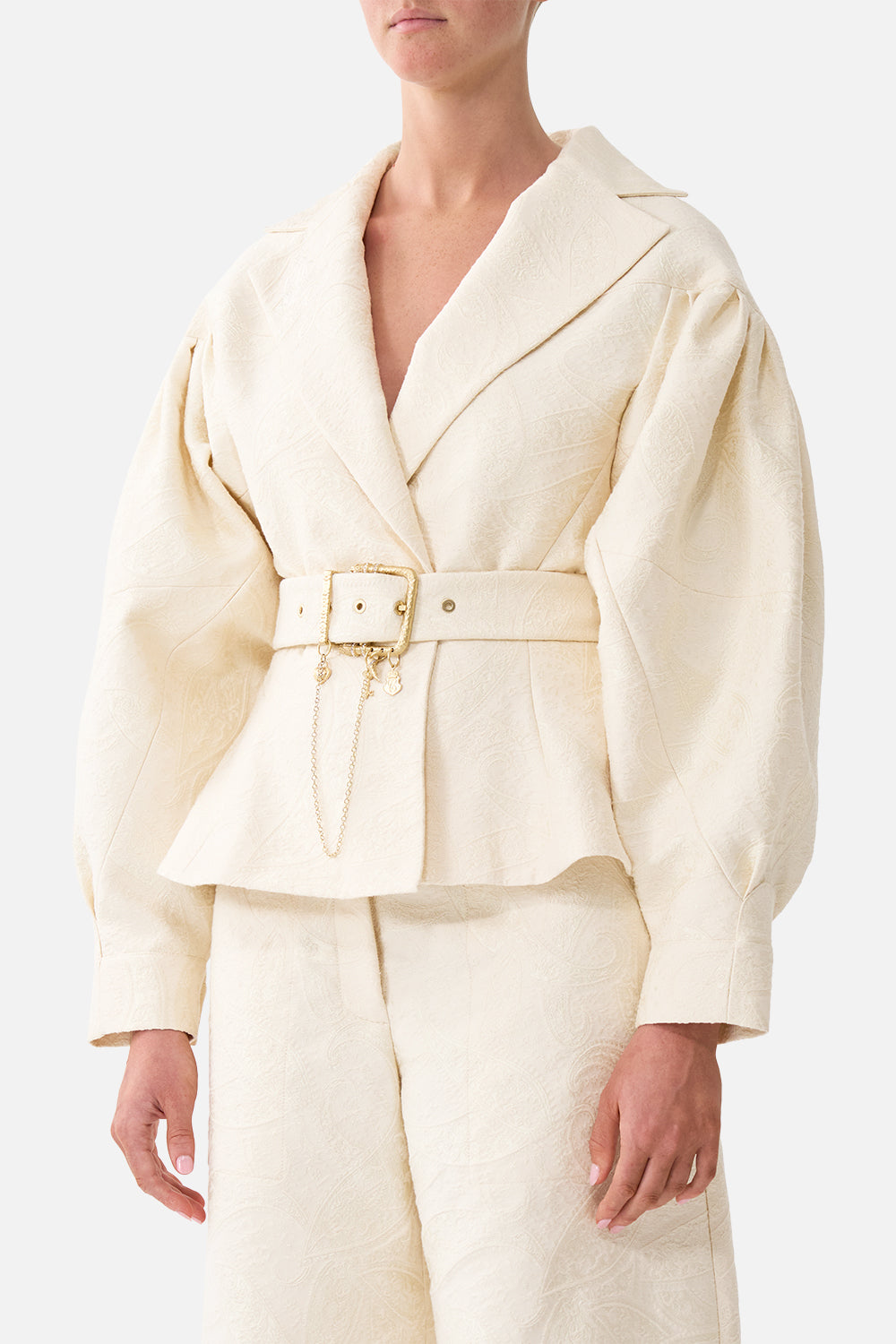 COLLARED JACKET WITH BELT MIDSUMMER MASTERPIECE