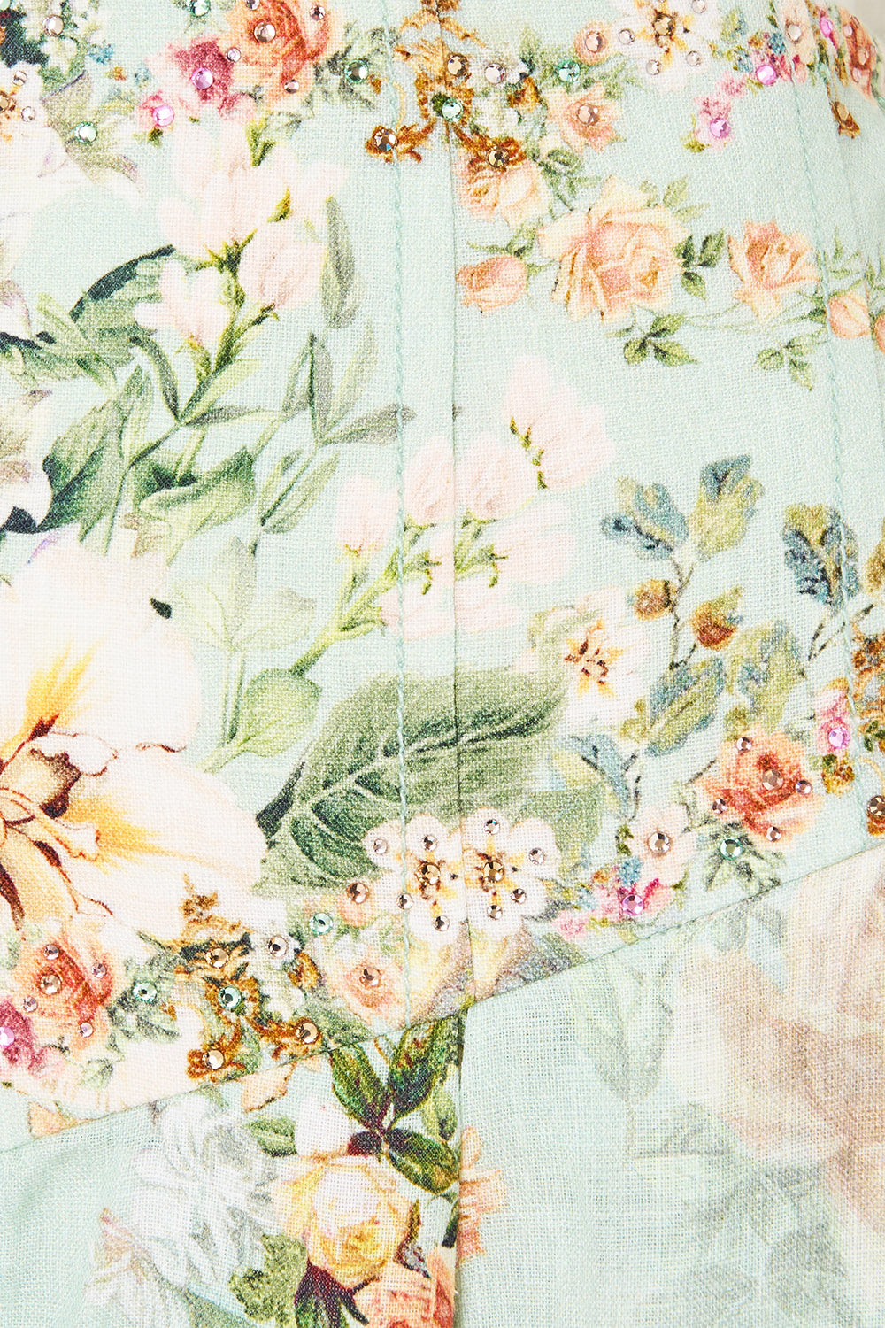 CORSET WAIST WIDE LEG PANT WILDFLOWER WUNDERLAND