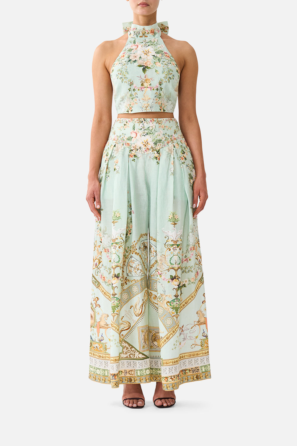 CORSET WAIST WIDE LEG PANT WILDFLOWER WUNDERLAND