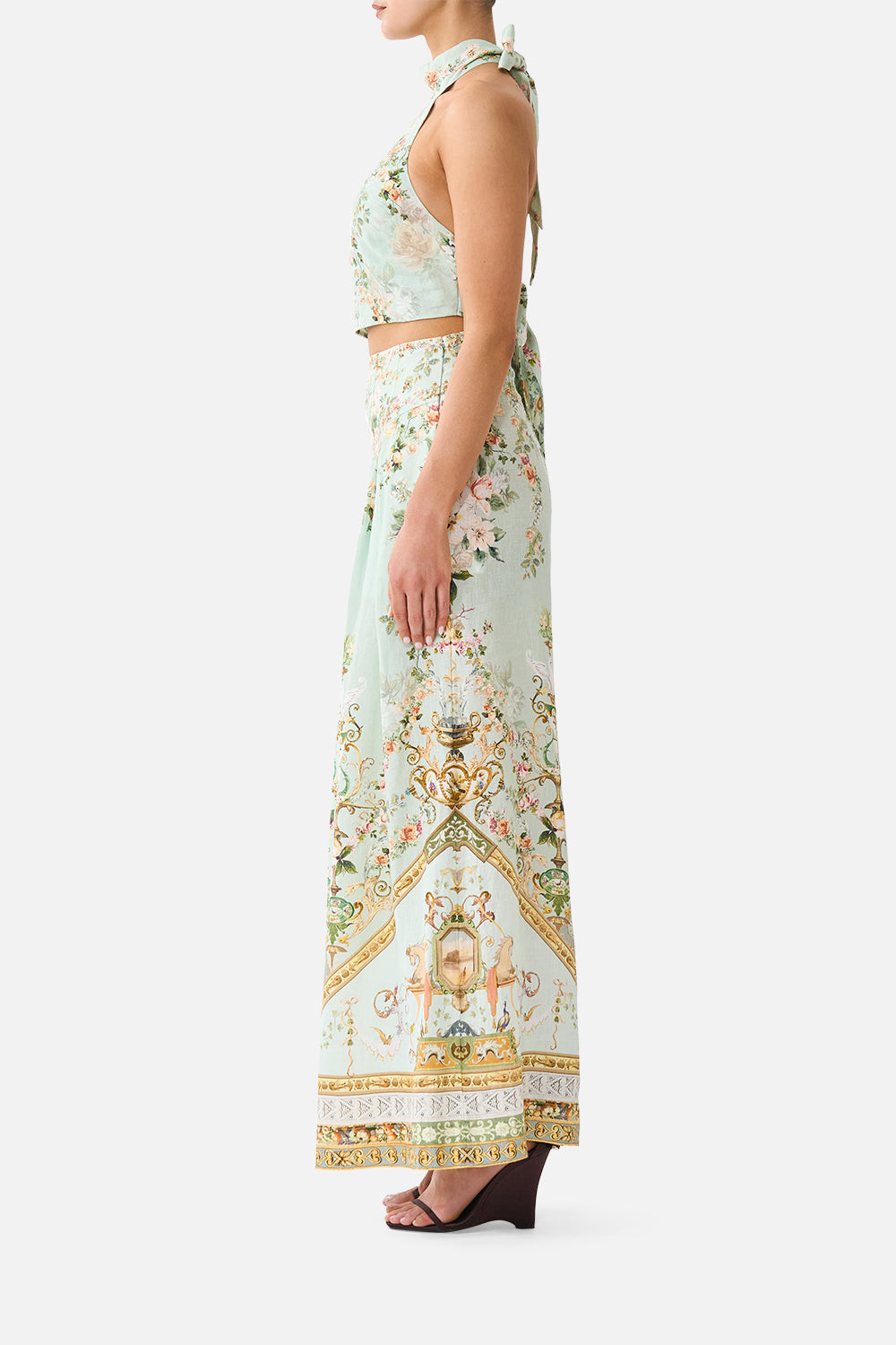 CORSET WAIST WIDE LEG PANT WILDFLOWER WUNDERLAND