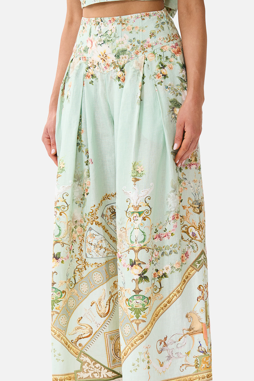 CORSET WAIST WIDE LEG PANT WILDFLOWER WUNDERLAND