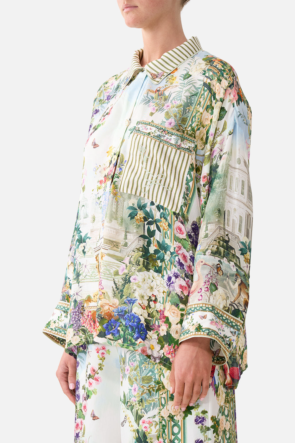 RELAXED COLLARED SHIRT WITH POCKET ART FOR THE EMPRESS