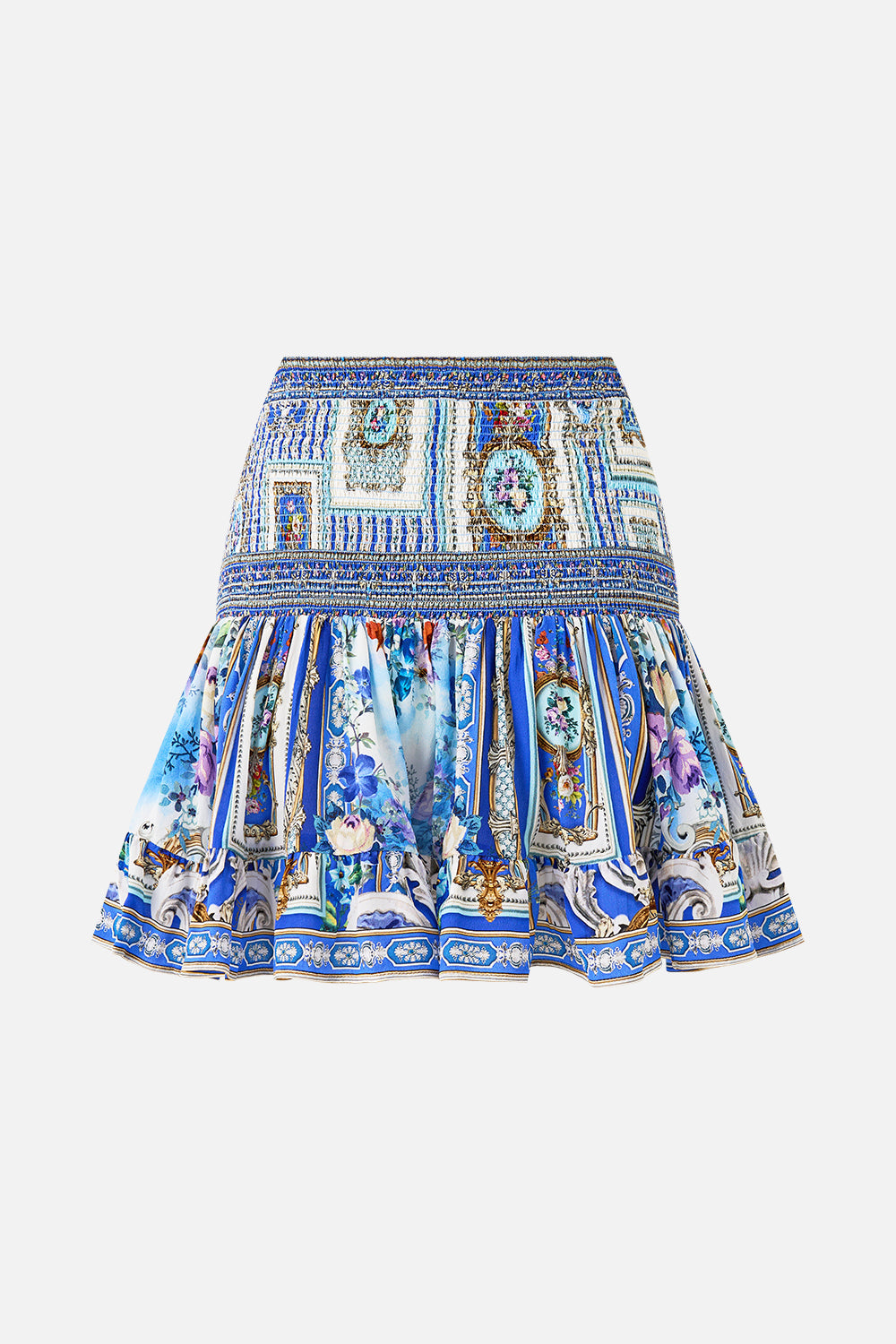 SHORT SHIRRED SKIRT OTTOMAN OPULENCE