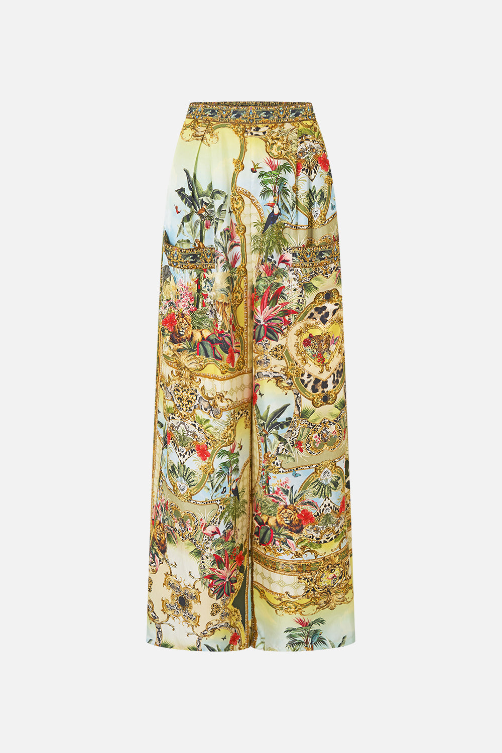 The CAMILLA Wide Leg Trouser With Front Pockets Wanderlust Empire in our Wanderlust Empire print.