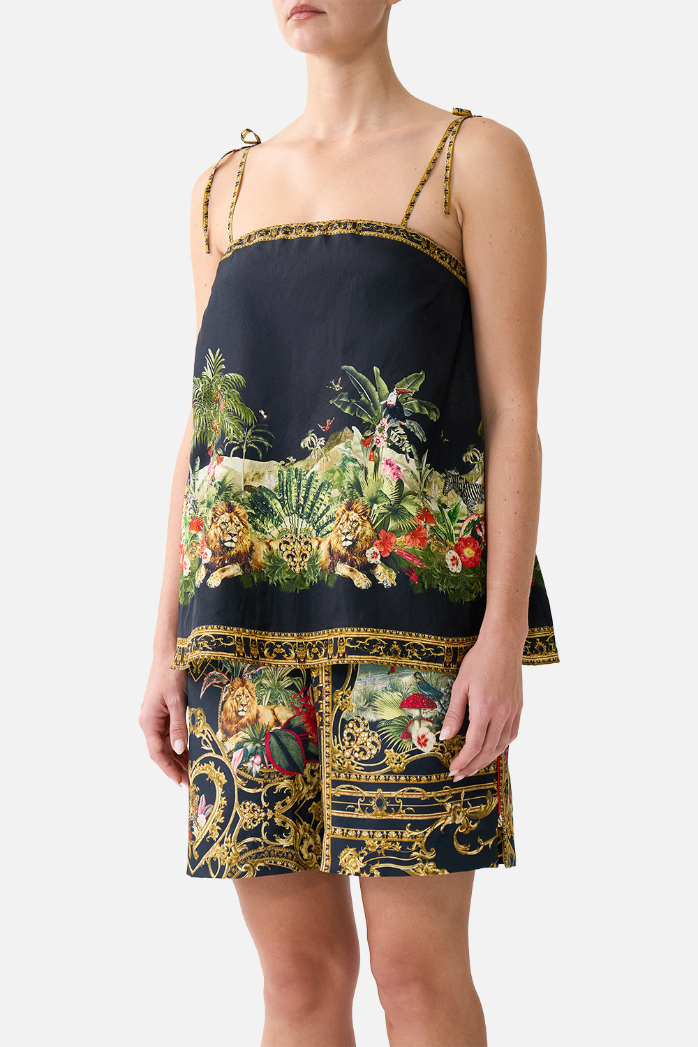 The CAMILLA Straight Scarf Top Palace Zoology in our Palace Zoology print.