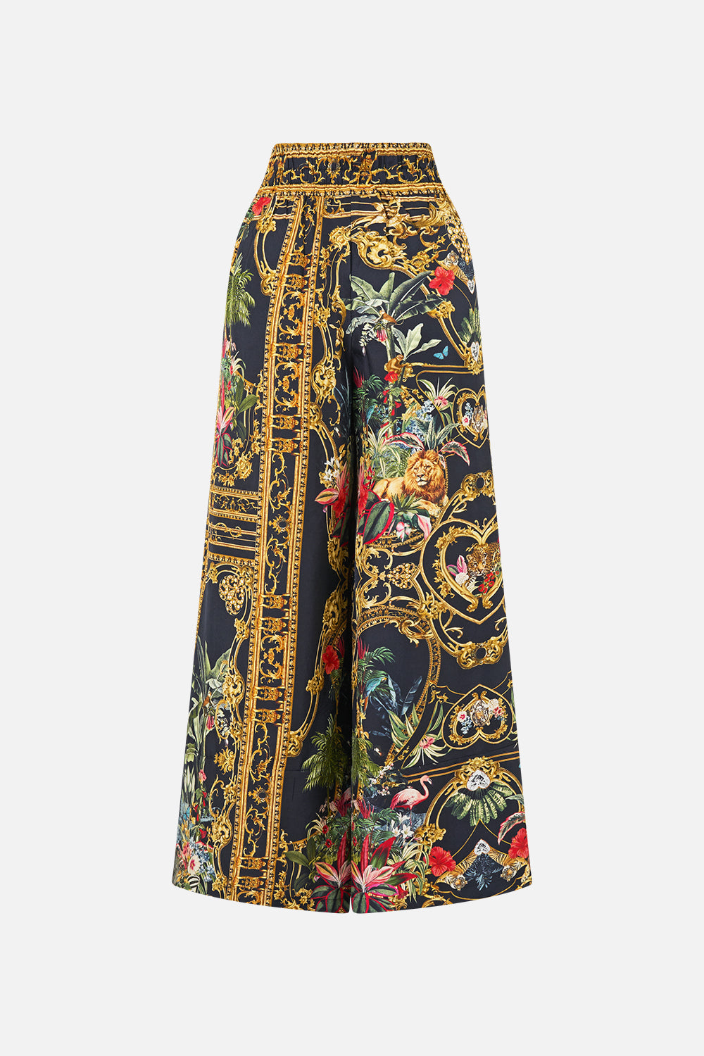 The CAMILLA Cropped Wide Leg Panel Pant Palace Zoology in our Palace Zoology print.