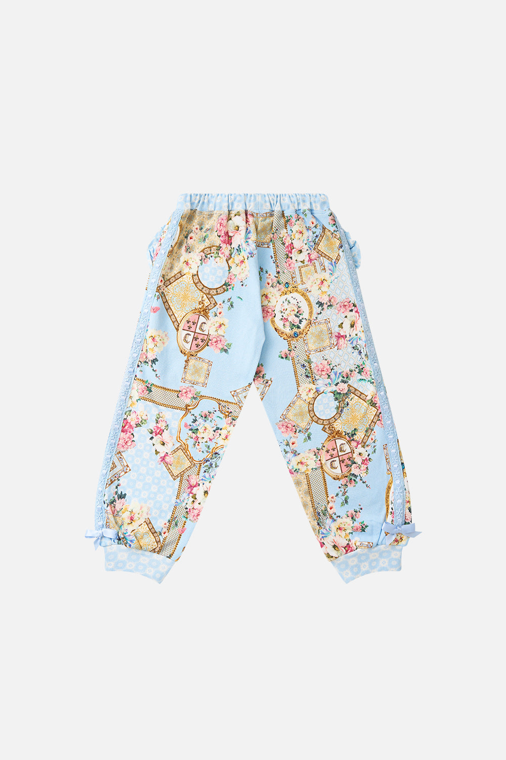 The CAMILLA Kids Frill Track Pant W/ Bows Sisi Society in our Sisi Society print.