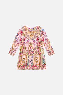 KIDS LONG SLEEVE FLEECE DRESS SHE’S NO WALLFLOWER
