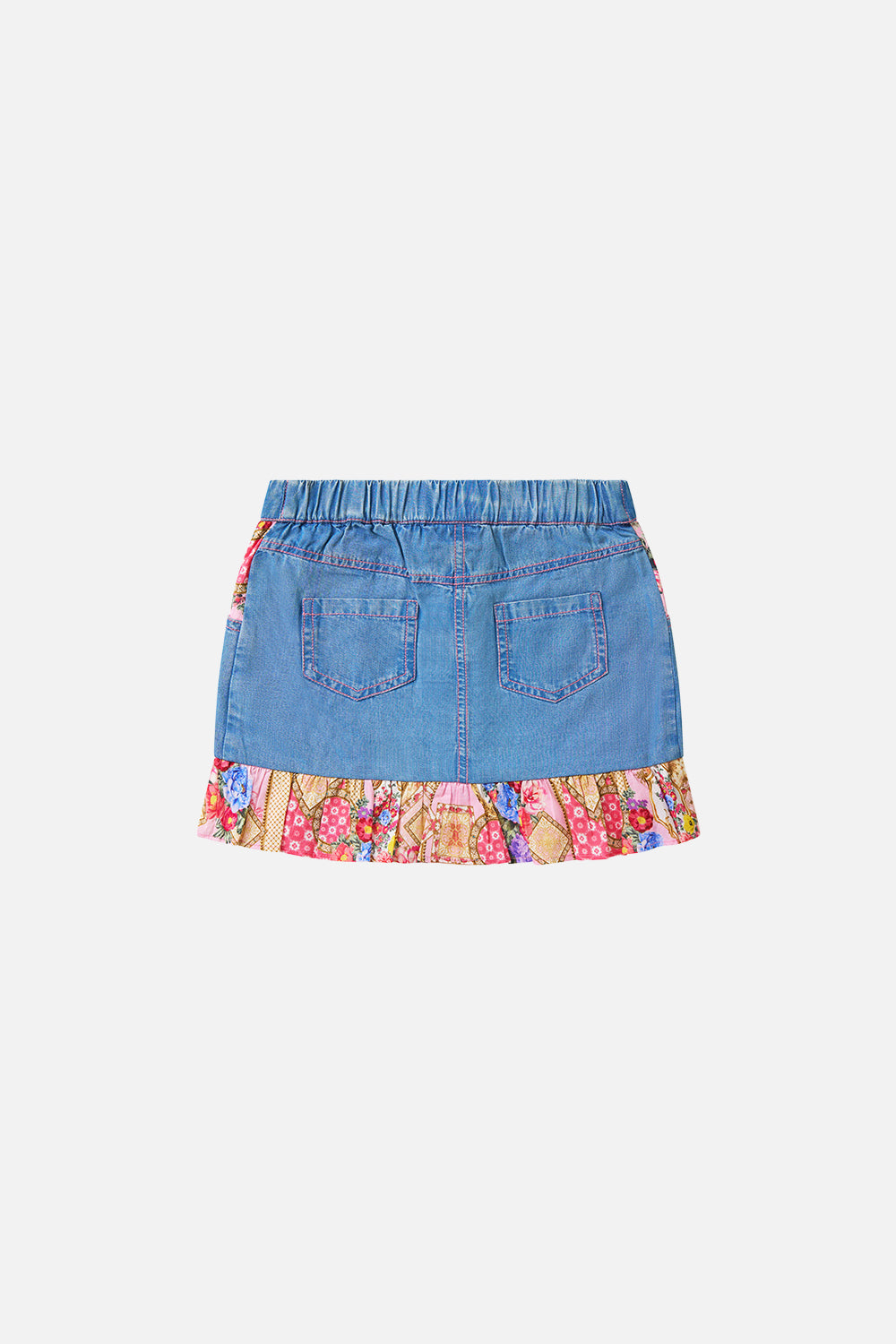 The CAMILLA Kids Luna Mini Frill Skirt She's No Wallflower in our She's No Wallflower print.