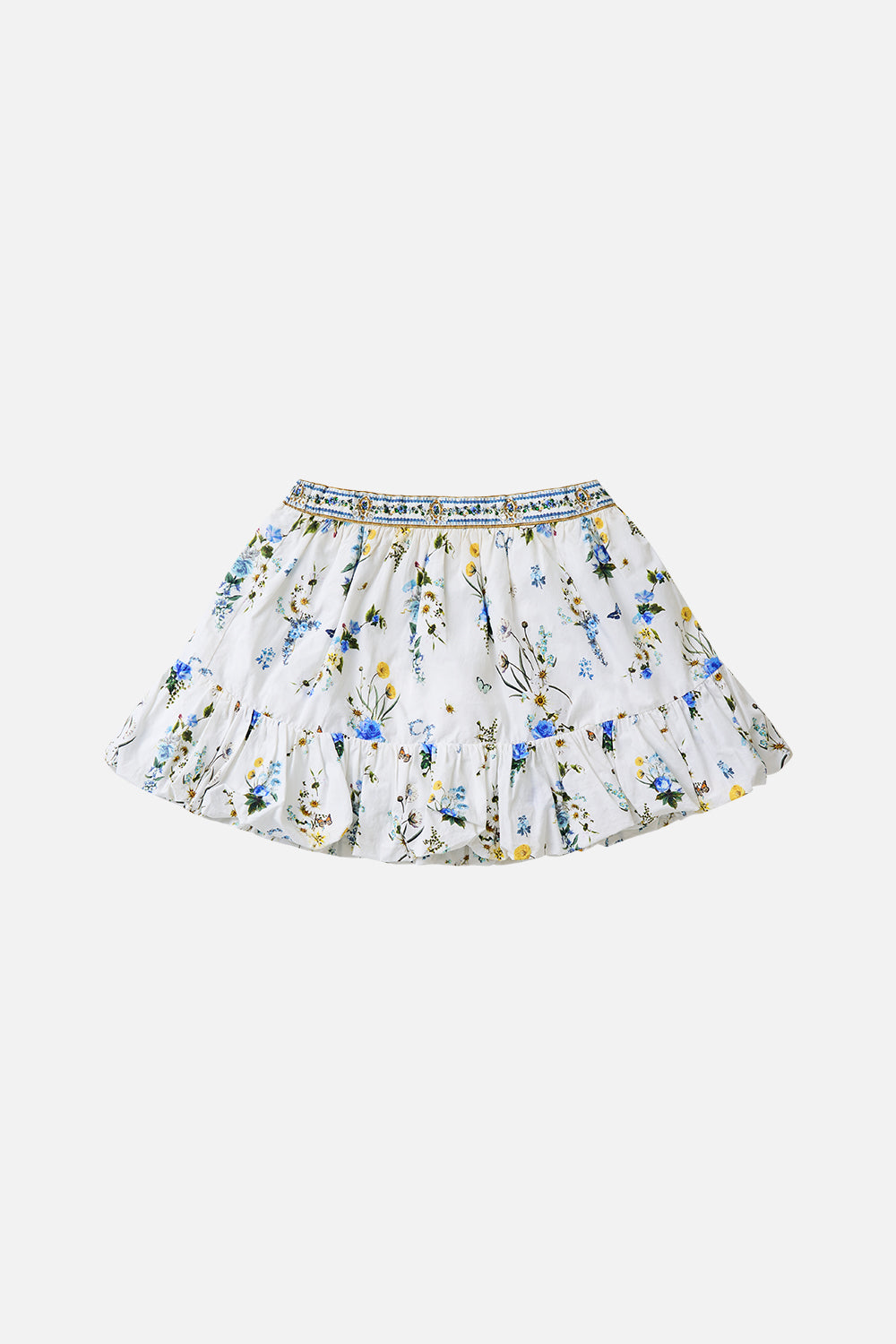 KIDS SHORT BUBBLE SKIRT DANDELION SKIES