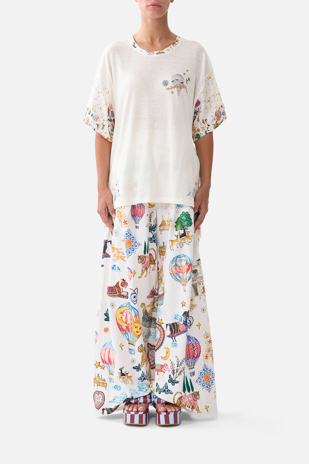 PANELLED SIDE SPLIT TEE KAPADOKYA KITSCH