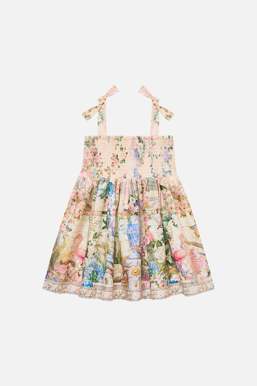 BABIES SHIRRED DRESS W TIE SHOULDER MIDSUMMER MASTERPIECE