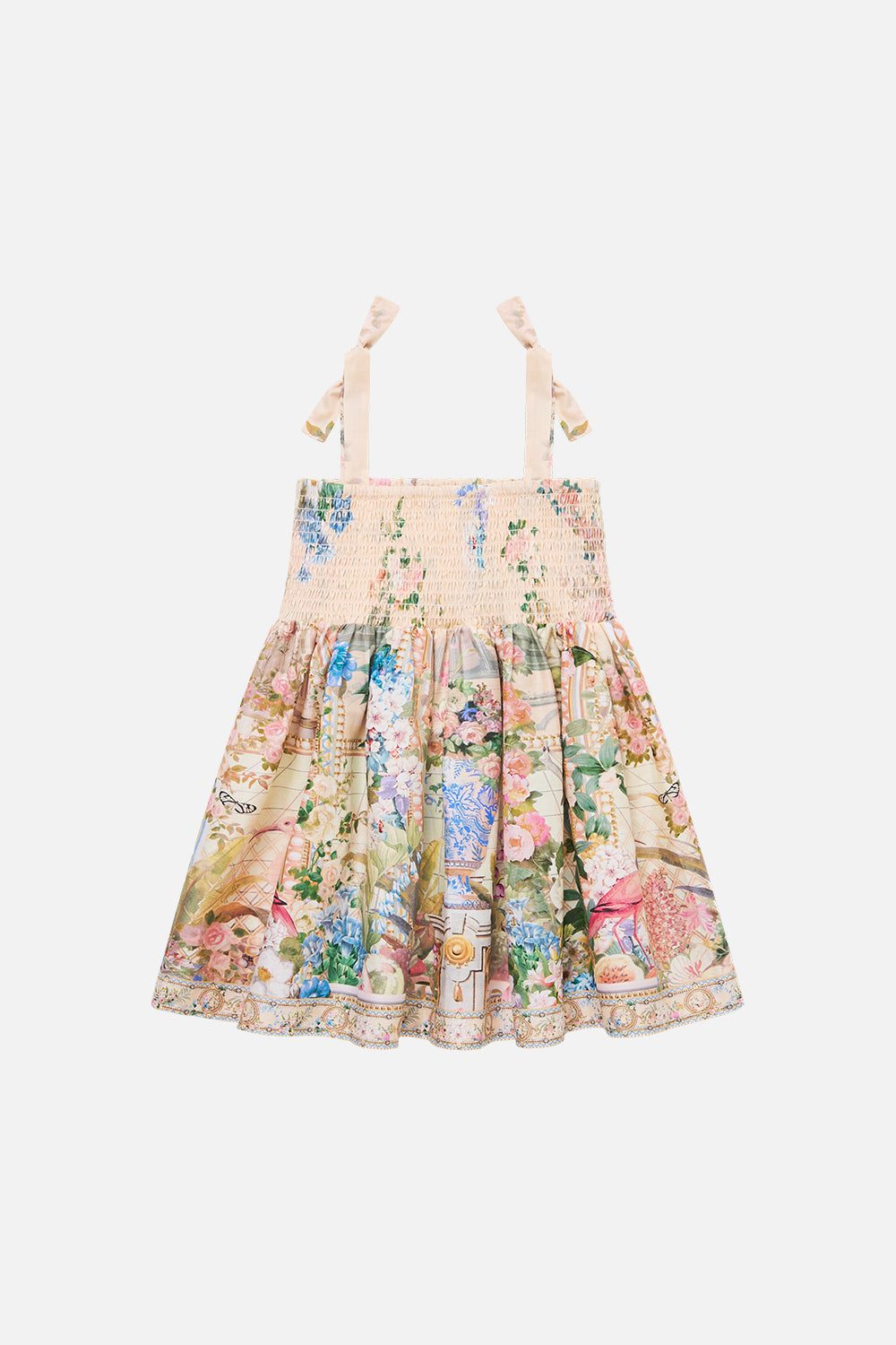 BABIES SHIRRED DRESS W TIE SHOULDER MIDSUMMER MASTERPIECE