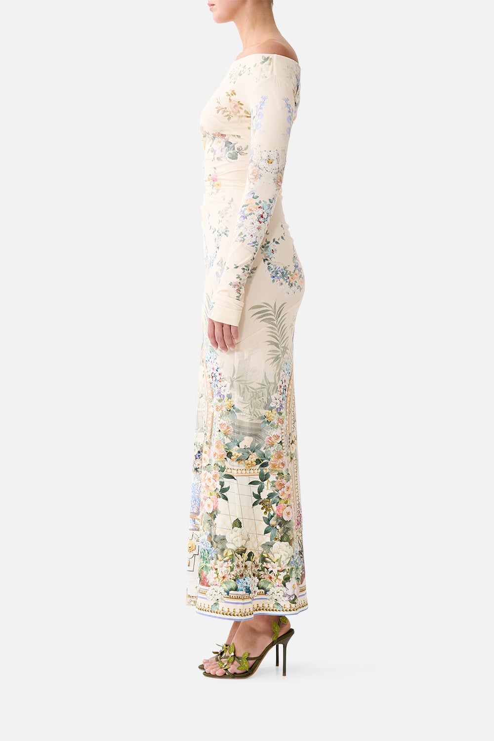 The CAMILLA OFF SHOULDER GATHERED JERSEY DRESS MIDSUMMER MASTERPIECE