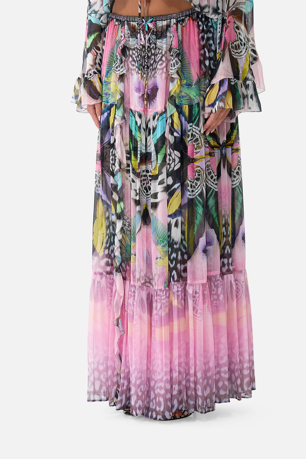 The CAMILLA TIERED SKIRT WITH RUFFLE DETAIL MILLAMORPHOSIS