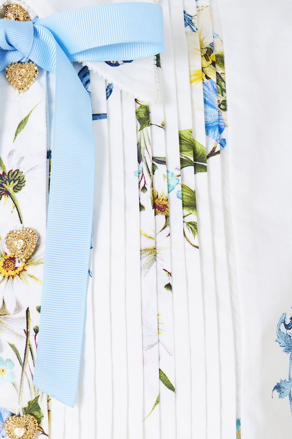 COLLARED SHIRT DRESS WITH PINTUCKS DANDELION SKIES
