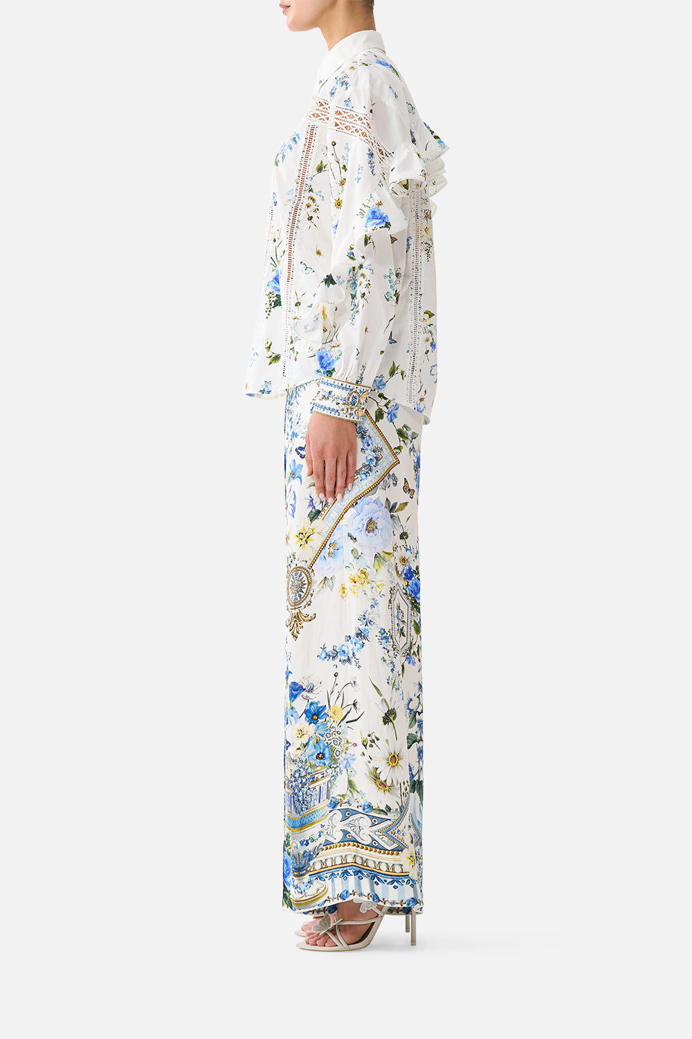 SCARF BELT WIDE LEG PANT DANDELION SKIES