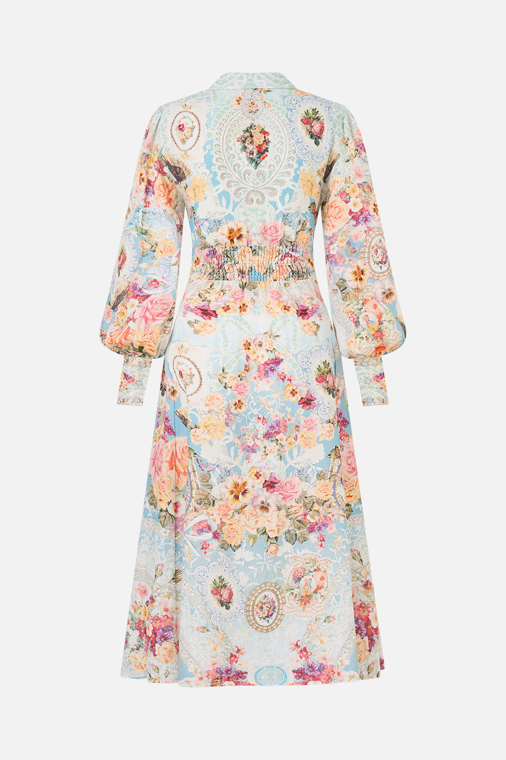 The CAMILLA SILK CHIFFON SHRUG LIVIN LA VIDA ROSA in our LIVIN LA VIDA ROSA print.