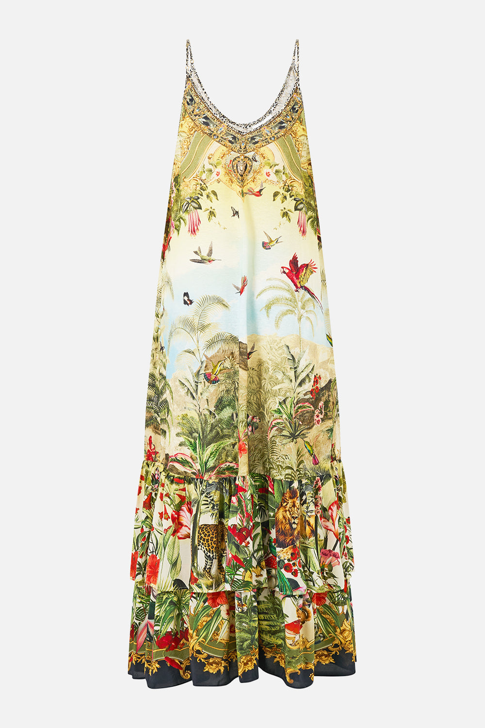 STRAPPY MAXI DRESS WITH TIERS WANDERLUST EMPIRE