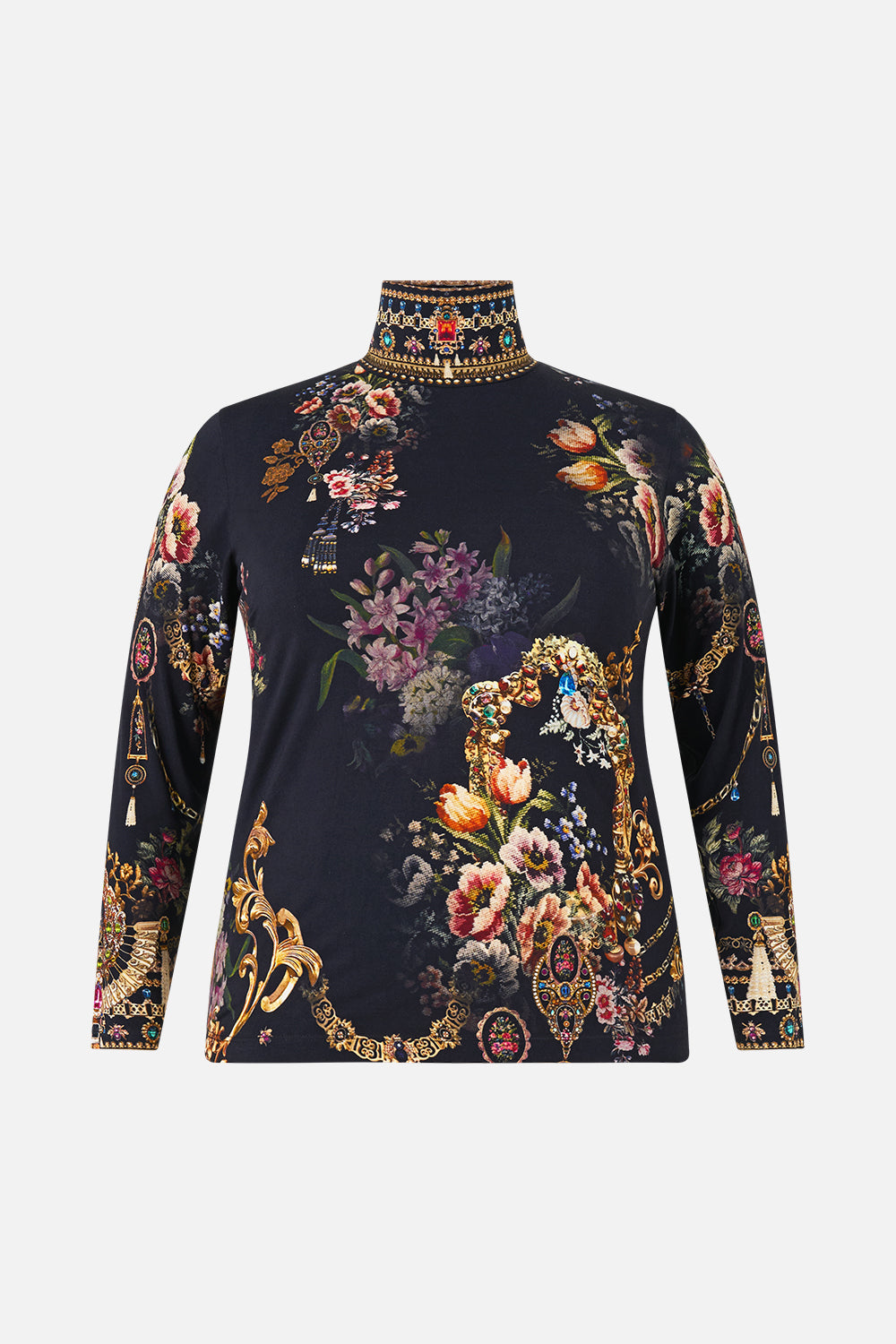JERSEY TURTLENECK NIGHT GARDEN