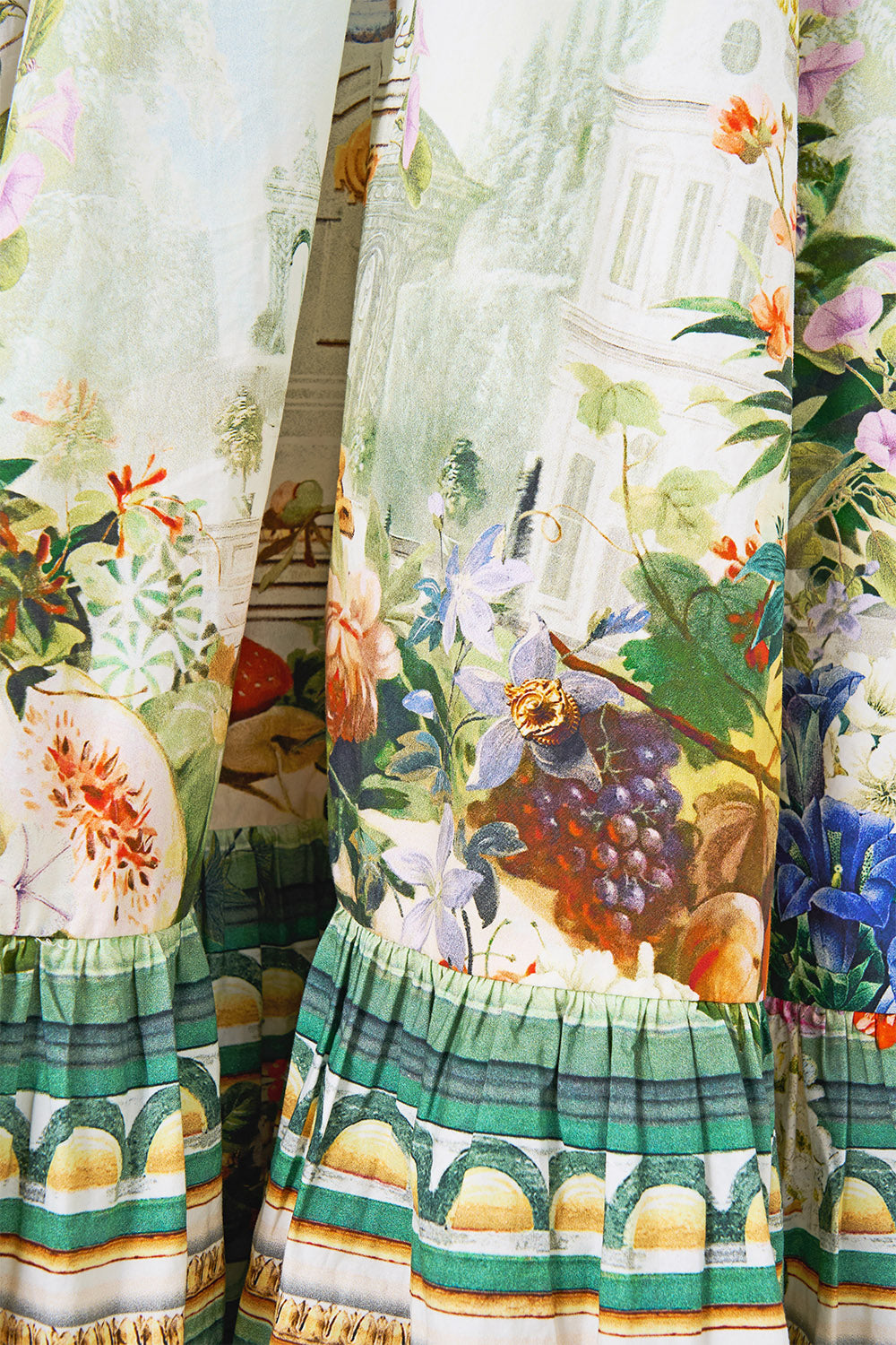 FRILL NECK DRESS WITH HARDWARE ART FOR THE EMPRESS