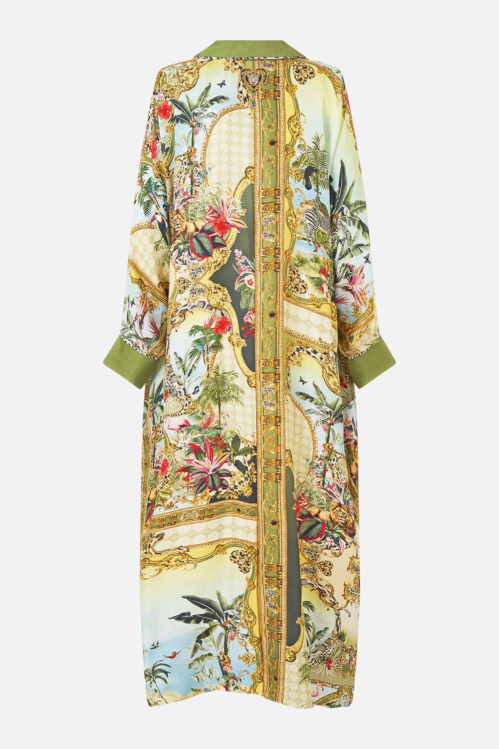 The CAMILLA Wing Collar Kaftan Wanderlust Empire in our Wanderlust Empire print.