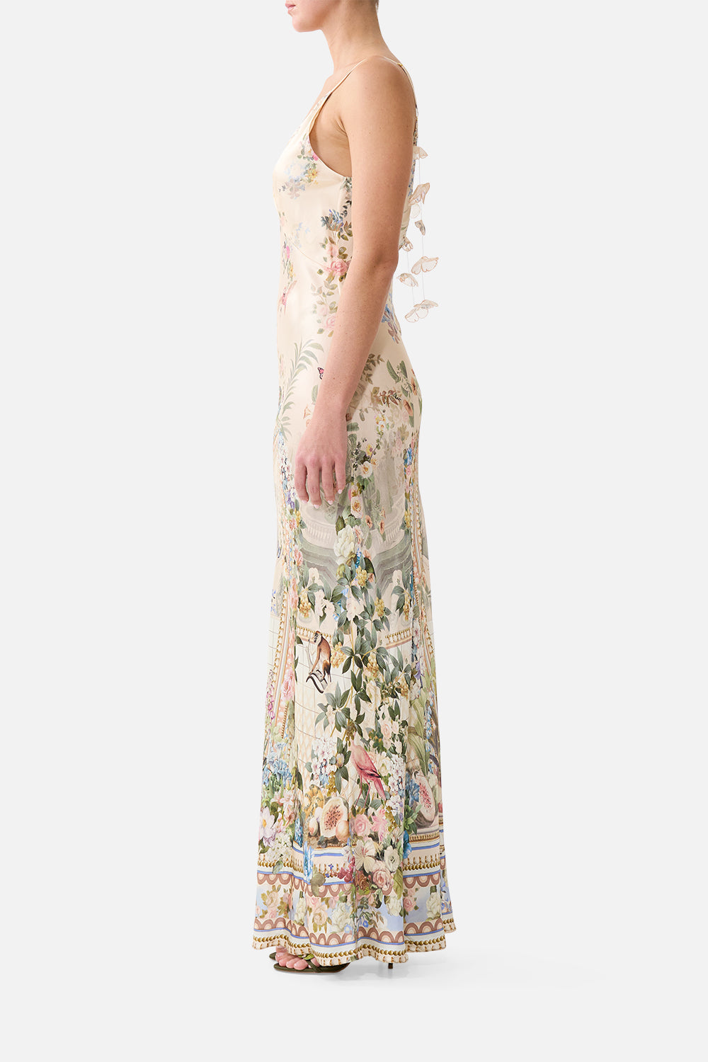 V NECK FULL LENGTH BIAS SLIP DRESS MIDSUMMER MASTERPIECE