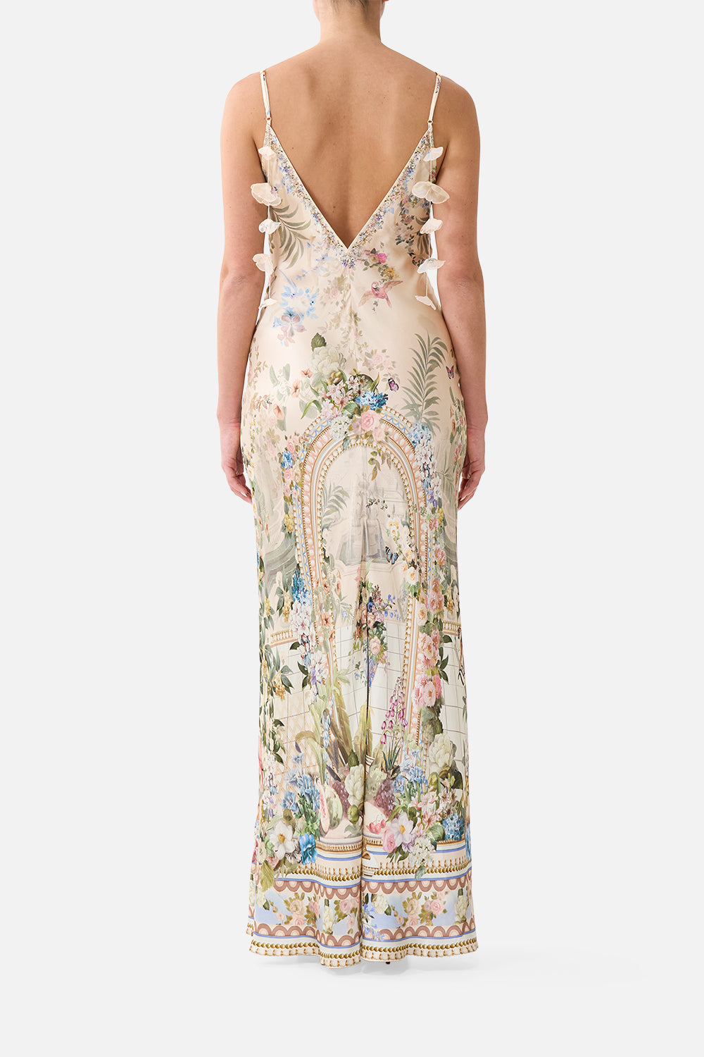 V NECK FULL LENGTH BIAS SLIP DRESS MIDSUMMER MASTERPIECE