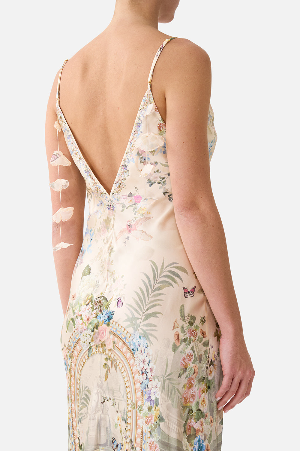V NECK FULL LENGTH BIAS SLIP DRESS MIDSUMMER MASTERPIECE