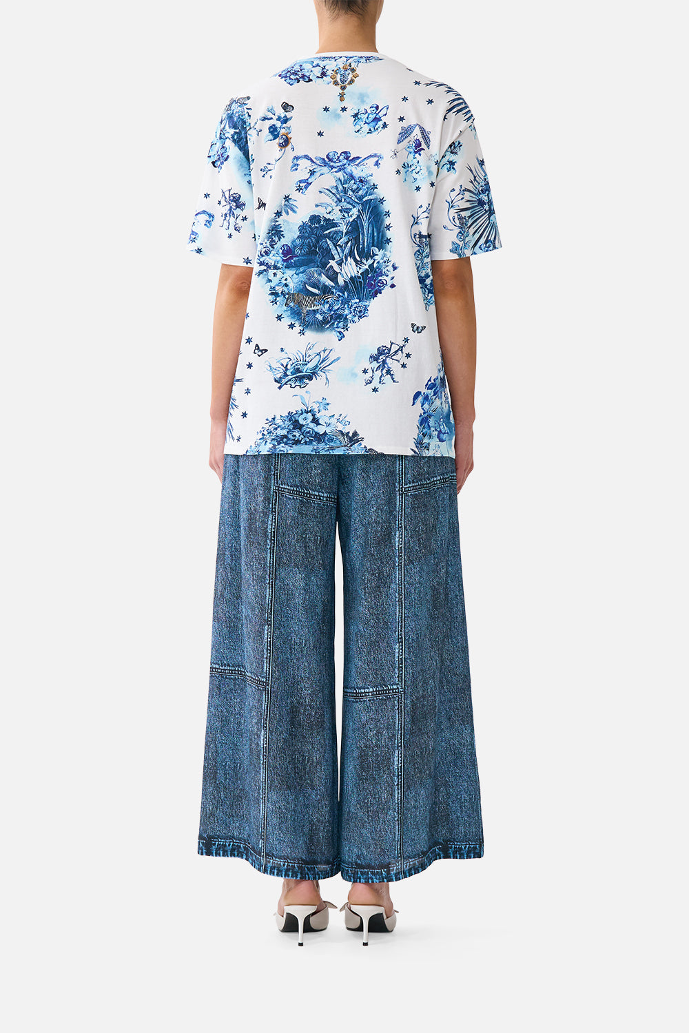 The CAMILLA Oversized Band Tee The Porcelain Parlour in our The Porcelain Parlour print.