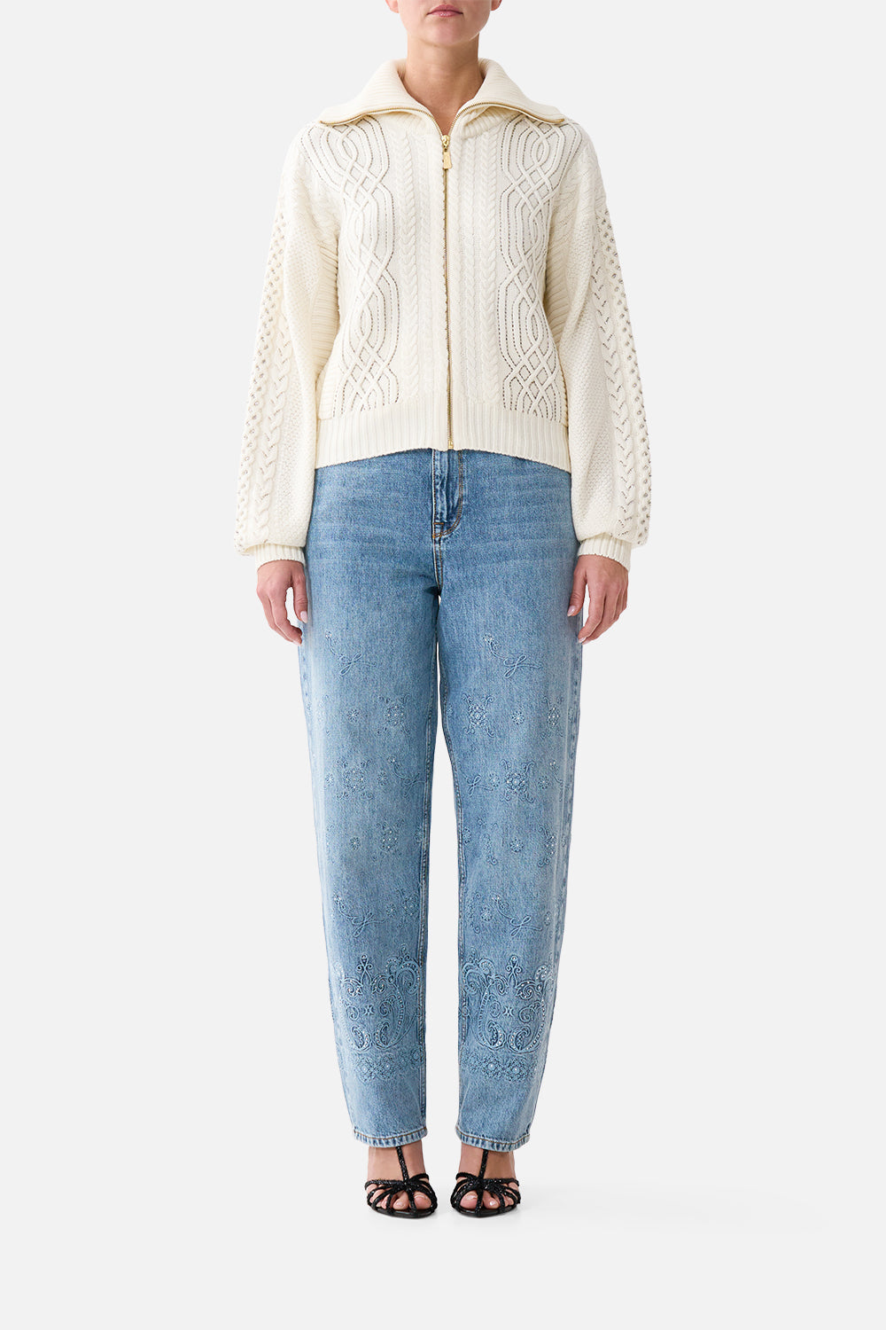 FLY COLLAR KNIT BOMBER MIDSUMMER MASTERPIECE