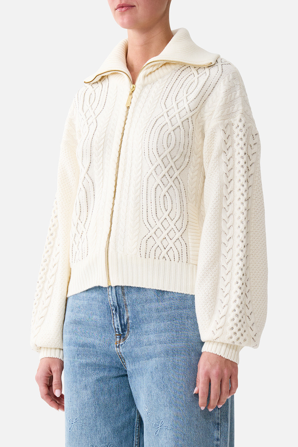 FLY COLLAR KNIT BOMBER MIDSUMMER MASTERPIECE