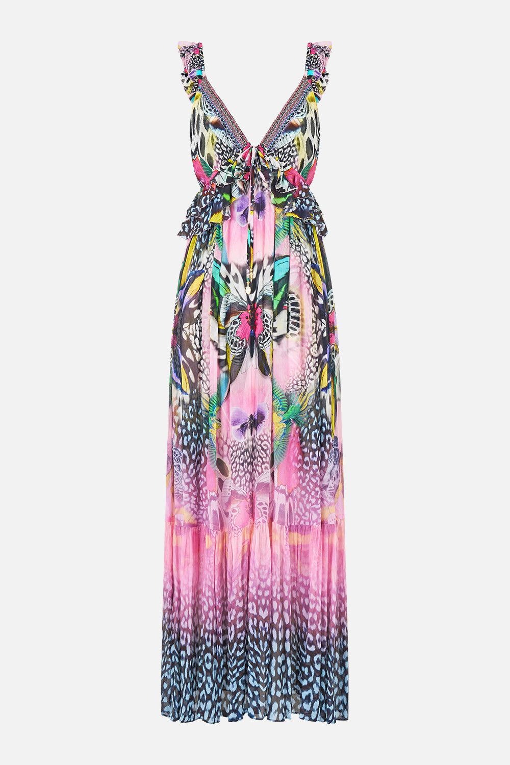 FRILL BRALETTE LONG DRESS MILLAMORPHOSIS