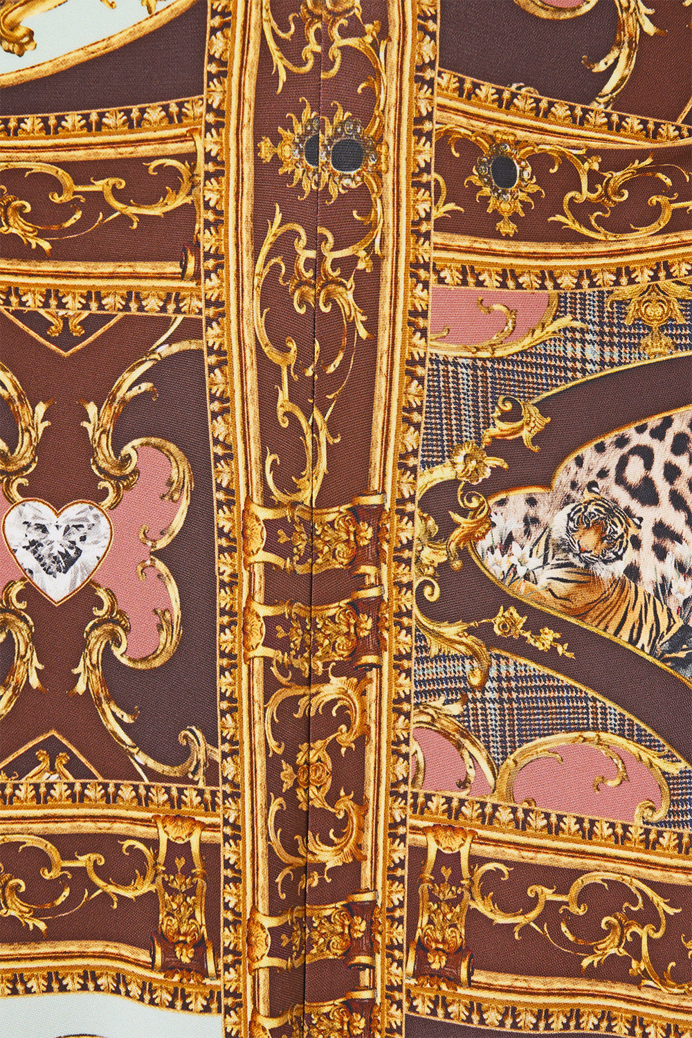 The CAMILLA Gathered Jersey Long Dress Animals in the Palace in our Animals in the Palace print.