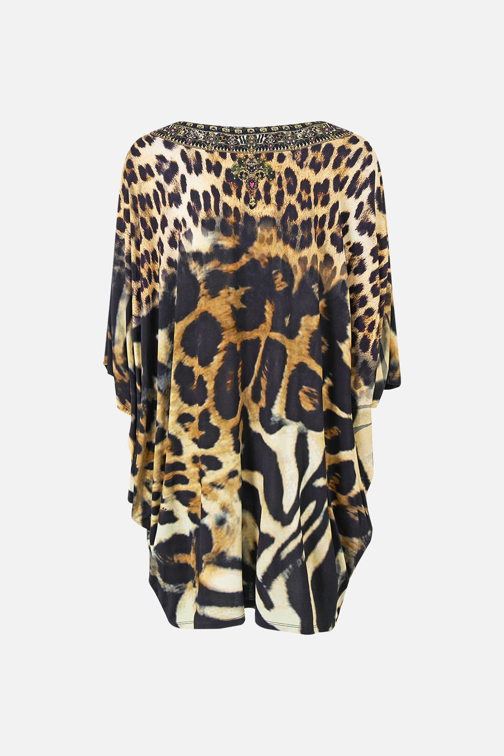 The CAMILLA Bat Sleeve Dress Leotigra Land in our Leotigra Land print.