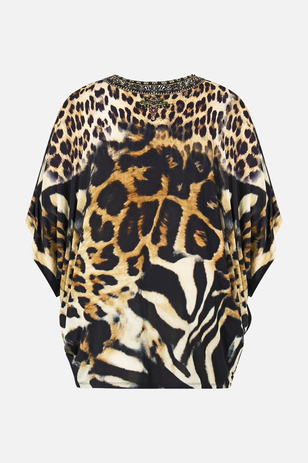 The CAMILLA Bat Sleeve Dress Leotigra Land in our Leotigra Land print.