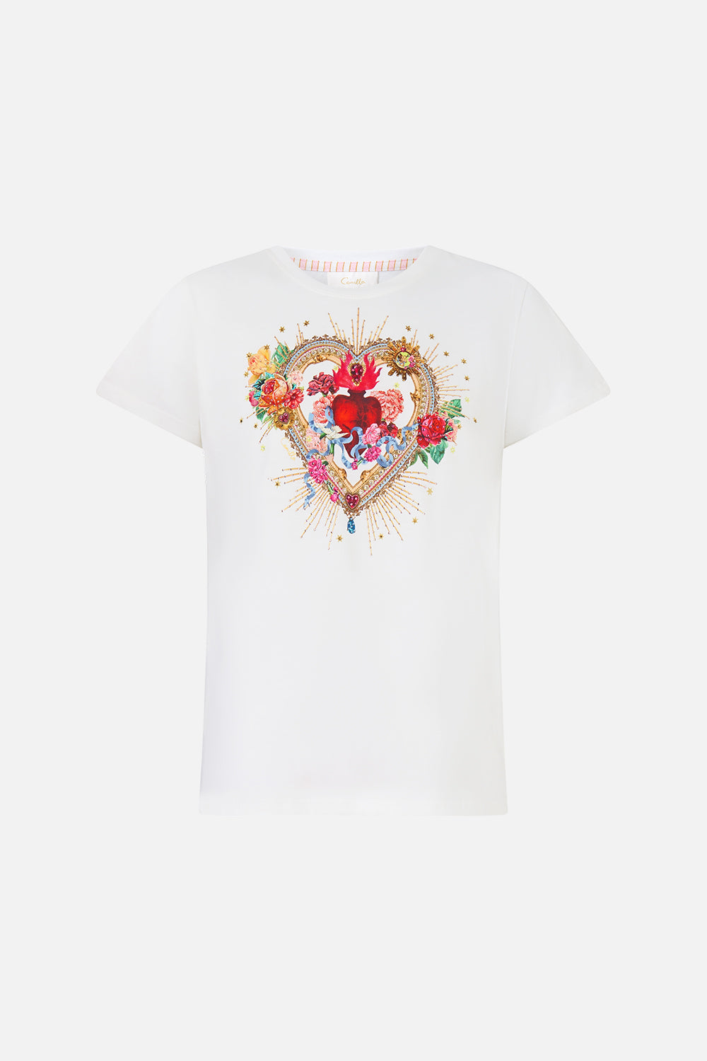 The CAMILLA SLIM FIT ROUND NECK T-SHIRT PAINTED PRAYERS
