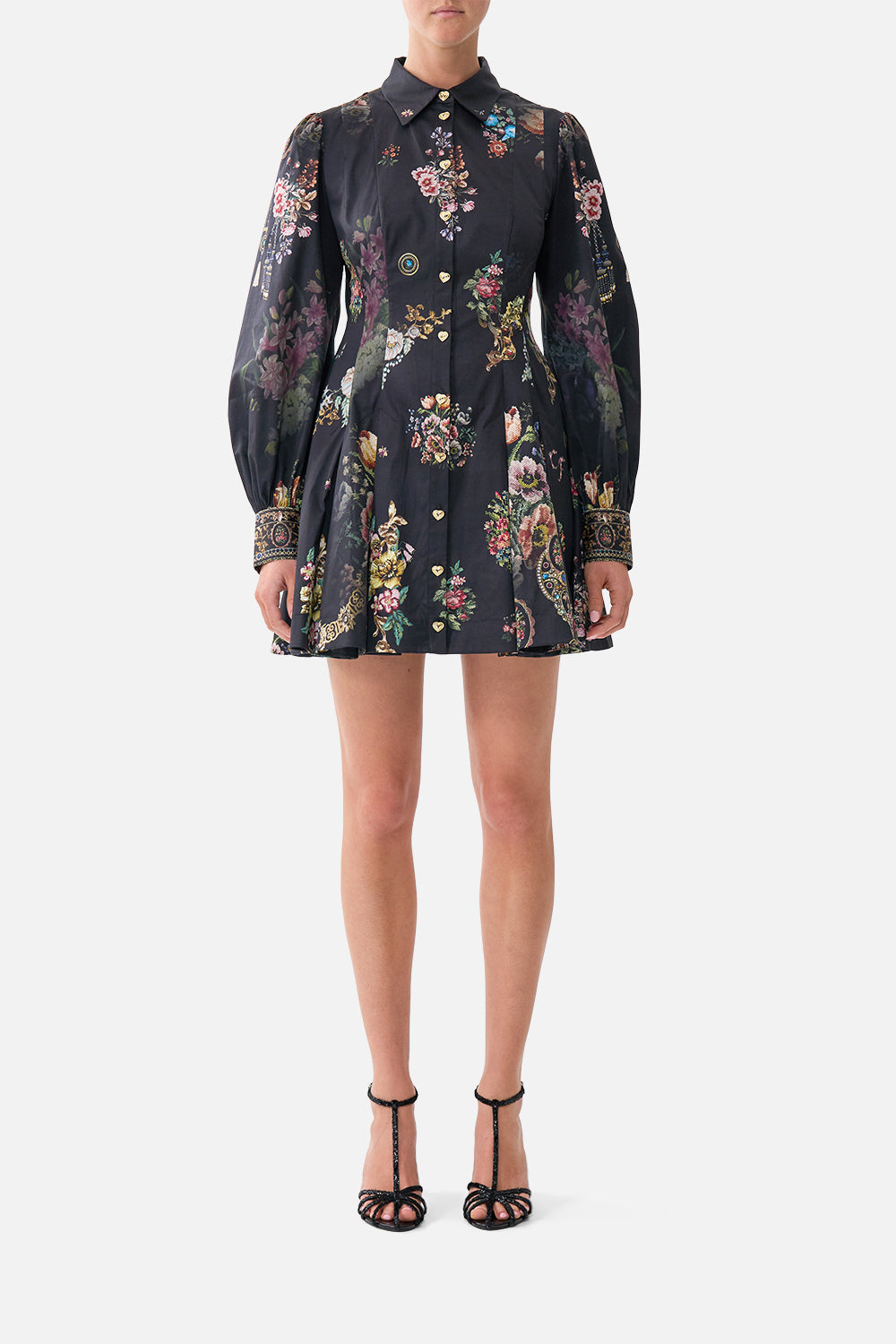 The CAMILLA KIDS RUCHED TIE SIDE LONG SLEEVE PADDLE SUIT THE PORCELAIN PARLOUR in our THE PORCELAIN PARLOUR print.
