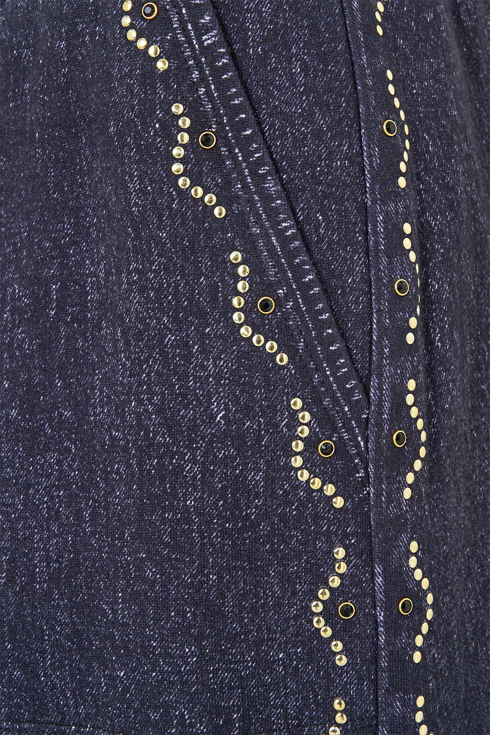 The CAMILLA Straight Leg Track Pant in our Cloaked in Baroque print, fabric detail.