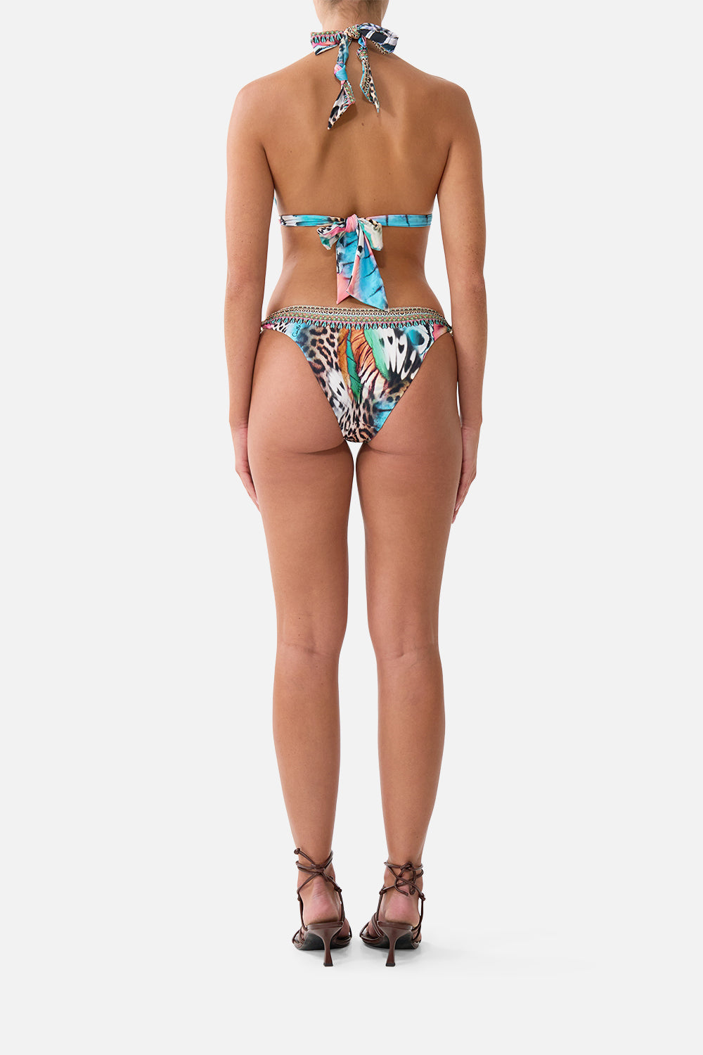 The CAMILLA SOFT THICK TIE TRI BIKINI SET WITH TRIMS BUTTERFLY BOHEMIA