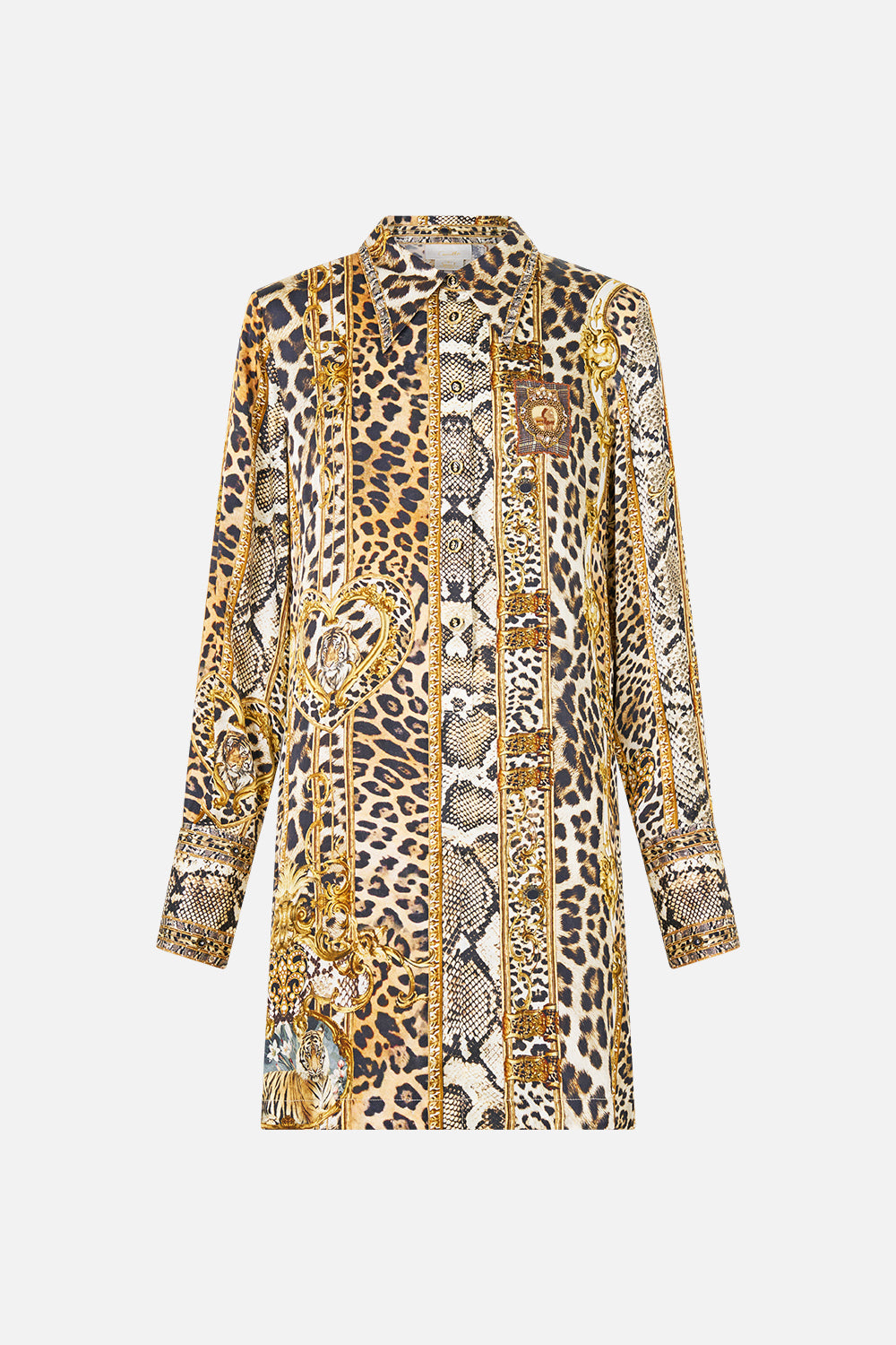The CAMILLA MINI SHIRT DRESS LEOPARD LIBERTINE
