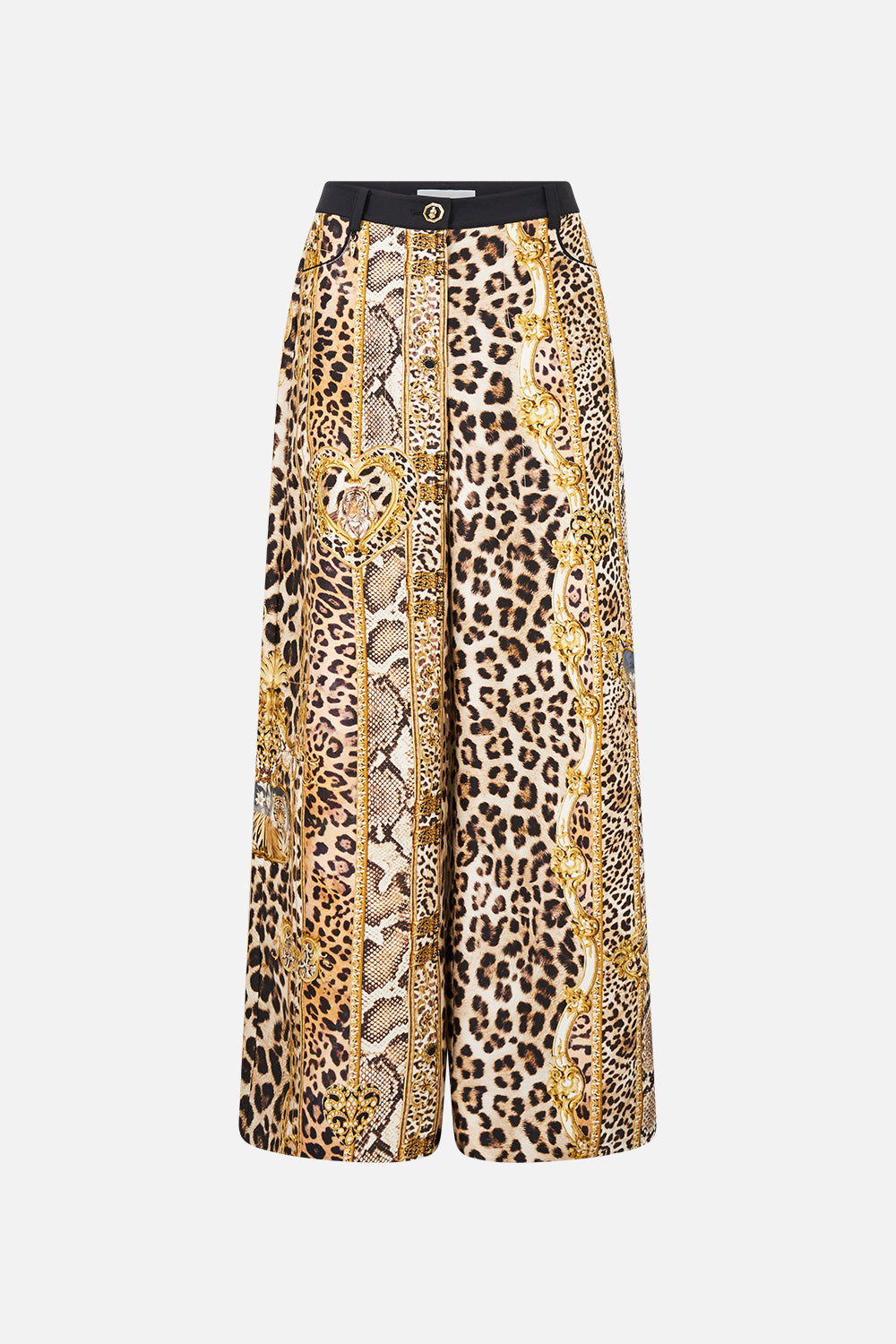 The CAMILLA RELAXED TROUSER WITH BACK YOKE LEOPARD LIBERTINE