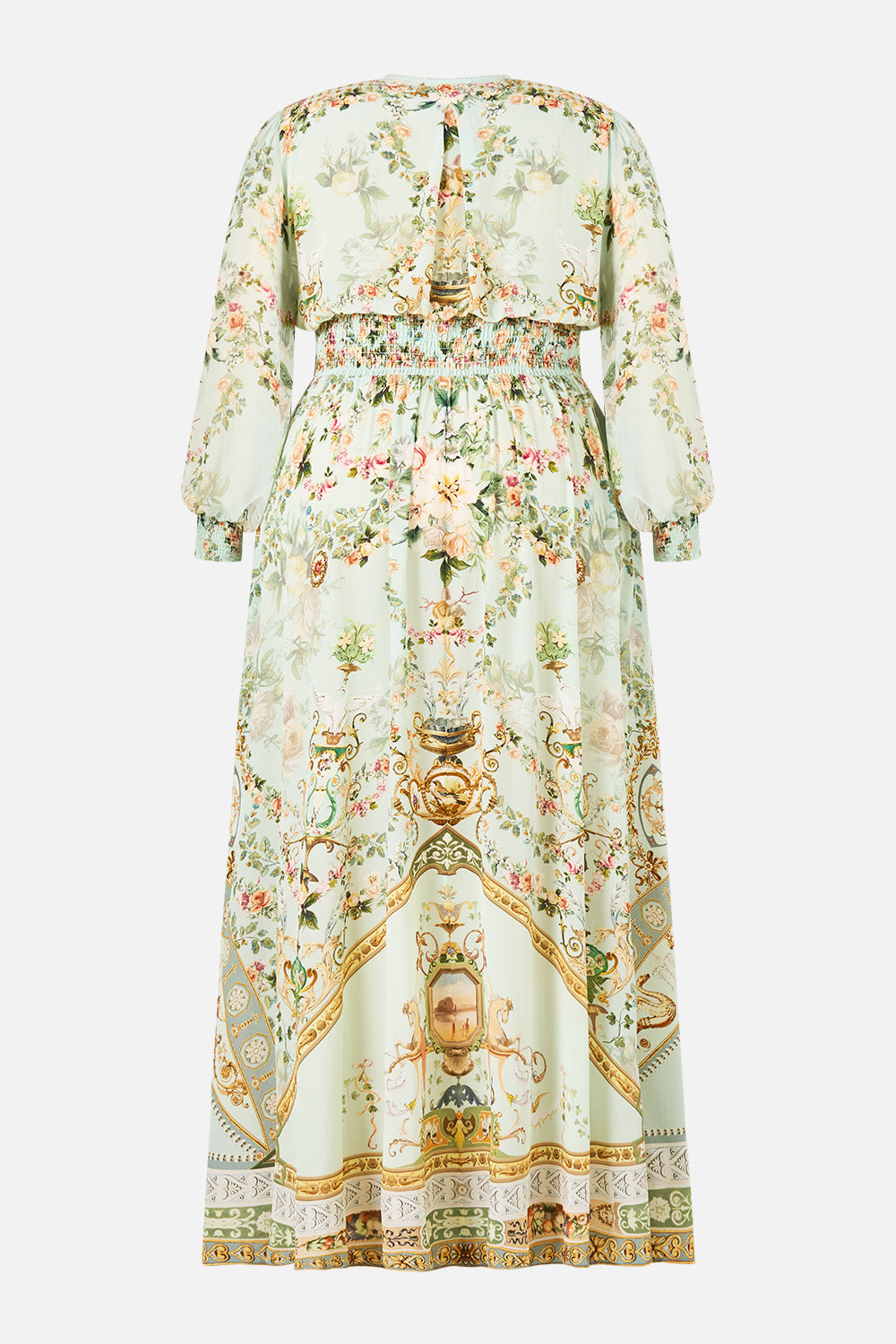 BUTTON DRESS WITH SHAPED WAISTBAND WILDFLOWER WUNDERLAND