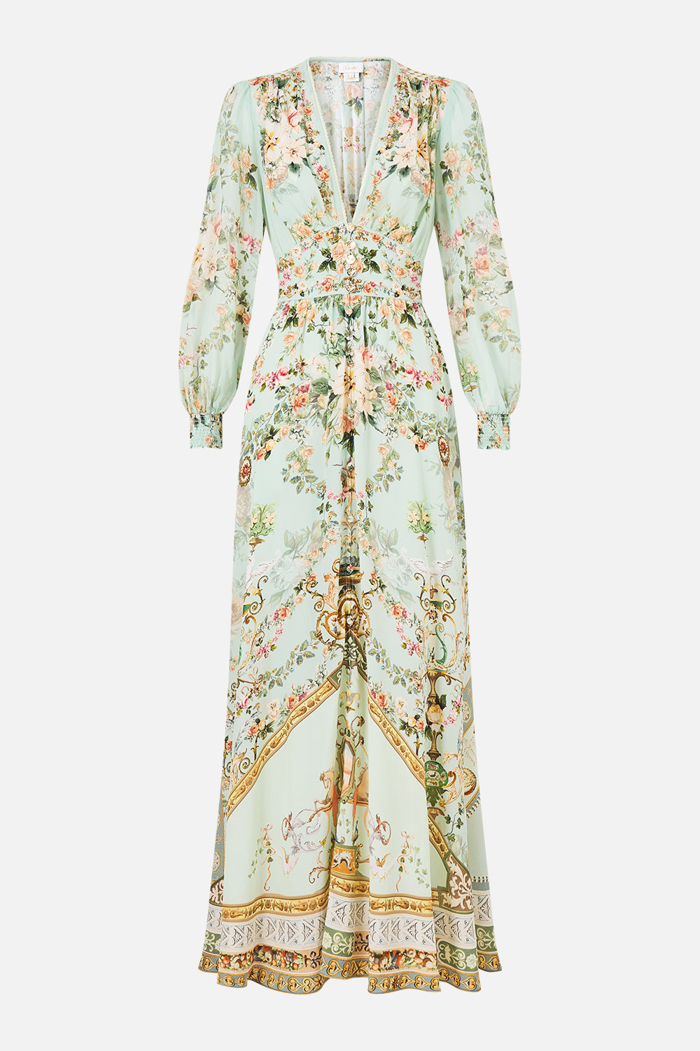 BUTTON DRESS WITH SHAPED WAISTBAND WILDFLOWER WUNDERLAND