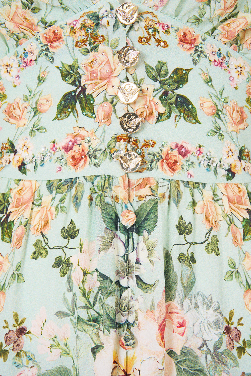BUTTON DRESS WITH SHAPED WAISTBAND WILDFLOWER WUNDERLAND