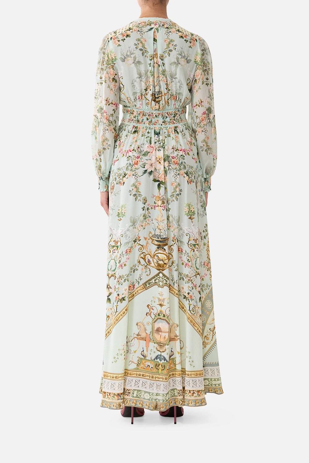 BUTTON DRESS WITH SHAPED WAISTBAND WILDFLOWER WUNDERLAND